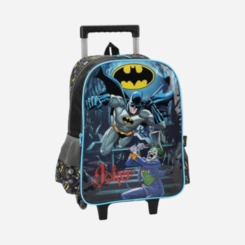 Kit Mochila De Rodinhas E Lancheira Batman Luxcel