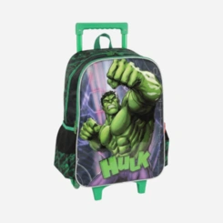 Kit Mochila De Rodinhas E Lancheira Hulk E Homem De Ferro Luxcel