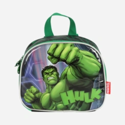 Kit Mochila De Rodinhas E Lancheira Hulk E Homem De Ferro Luxcel