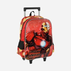 Kit Mochila De Rodinhas E Lancheira Hulk E Homem De Ferro Luxcel