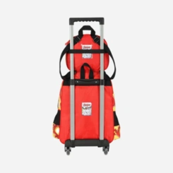 Kit Mochila De Rodinhas E Lancheira Hulk E Homem De Ferro Luxcel
