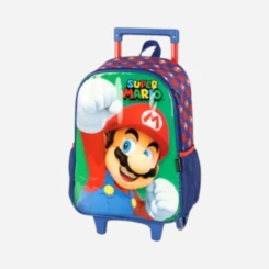 Kit Mochila De Rodinhas E Lancheira Super Mario Luxcel