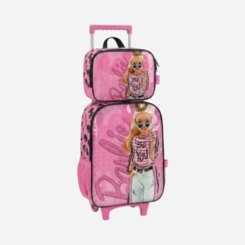 Kit Mochila De Rodinhas E Lancheira Barbie Luxcel