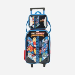 Kit Mochila De Rodinhas E Lancheira Mech Strike Luxcel