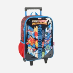 Kit Mochila De Rodinhas E Lancheira Mech Strike Luxcel