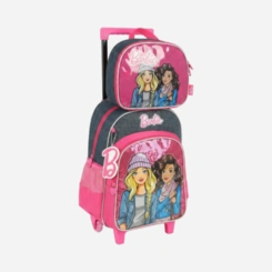Kit Mochila De Rodinhas E Lancheira Barbie Luxcel