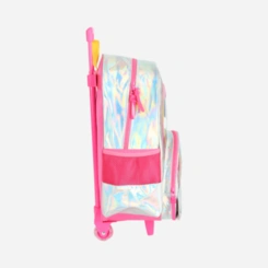 Mochila Infantil Com Rodinhas Arco-Íris Luxcel