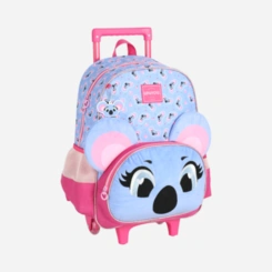 Mochila Infantil Com Rodinhas Coala 3D Luxcel