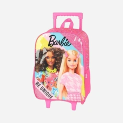 Kit Mochila Com Rodinhas e Lancheira Infantil Barbie Luxcel