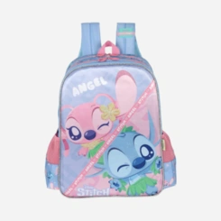 Mochila Infantil De Costas Stitch E Angel Luxcel