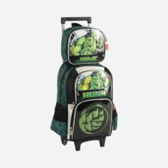 Kit Mochila De Rodinhas E Lancheira Vigadores E Hulk Luxcel