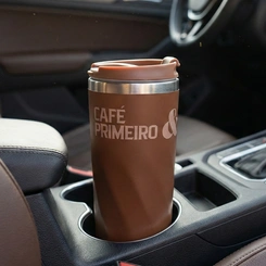 Copo Térmico Com Tampa Café Uatt 450ml