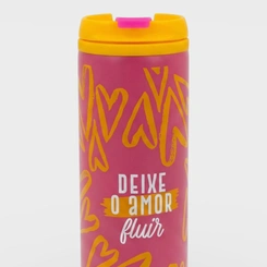 Copo Térmico Com Tampa Amor Fluir Uatt 450ml