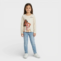 Blusa Manga Longa Infantil Menina Brandili Moana
