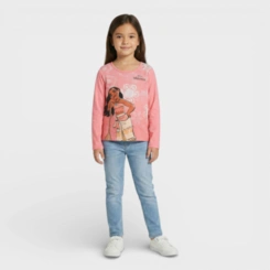 Blusa Manga Longa Infantil Menina Brandili Moana