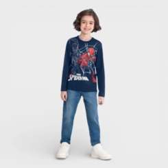 Blusa Manga Longa Infantil Menino Brandili Homem Aranha
