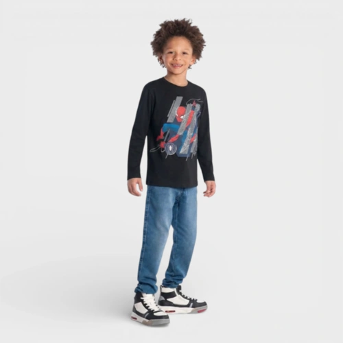 Blusa Manga Longa Infantil Menino Brandili Homem Aranha