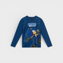 Blusa Manga Longa Infantil Menino Sonic Brandili