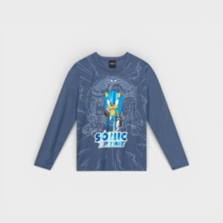Blusa Manga Longa Infantil Menino Brandili Sonic