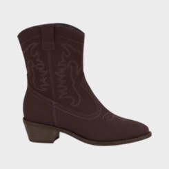 Bota Feminina Cano Médio Moleca Em Camurça London