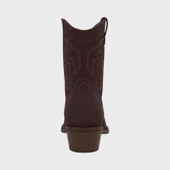 Bota Feminina Cano Médio Moleca Em Camurça London