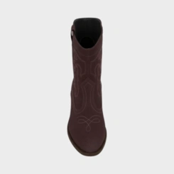 Bota Feminina Cano Médio Moleca Em Camurça London