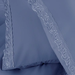 Jogo De Cama Queen Romantic Bordado Inglês Corttex