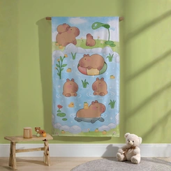 Toalha De Banho Infantil Aveludada Capivara Dohler
