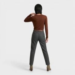 Blusa Básica Feminina Gola V E Manga Longa Rovitex