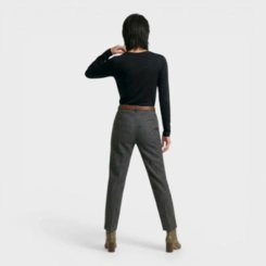 Blusa Básica Feminina Gola V E Manga Longa Rovitex