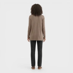 Cardigan Alongado Básico Feminino Tricot Rovitex