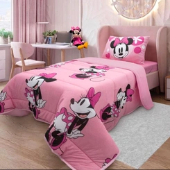 Edredom Solteiro Infantil Mickey E Minnie Portallar