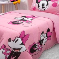 Edredom Solteiro Infantil Mickey E Minnie Portallar