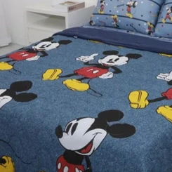 Edredom Casal Mickey E Minnie Portallar 100% Algodão