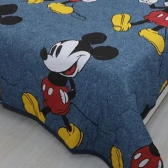 Edredom Casal Mickey E Minnie Portallar 100% Algodão