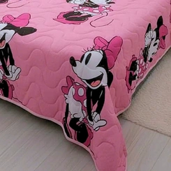 Edredom Casal Mickey E Minnie Portallar 100% Algodão