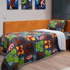 Edredom Infantil Solteiro Avengers Portallar