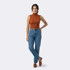 Blusa Feminina Garrafinha em Tricot Canelado