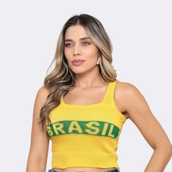 Cropped Brasil Tricot Premium