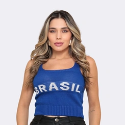 Cropped Brasil Tricot Premium