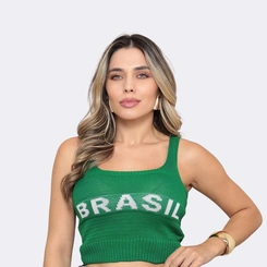 Cropped Brasil Tricot Premium