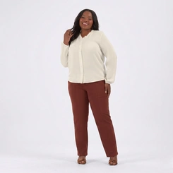 Calça Feminina Clássica Reta Plus Size Conforto