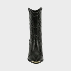 Bota Feminina Western Cano Médio E Salto Bloco Vizzano