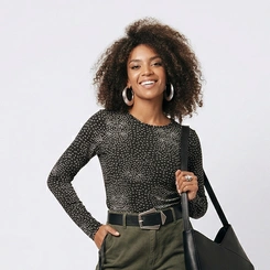 Blusa Feminina Estampada Manga Longa Rovitex