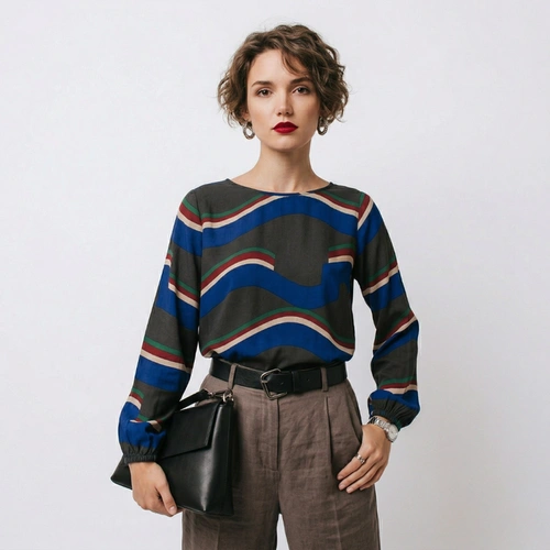 Blusa Feminina Estampada Manga Longa Rovitex