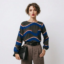 Blusa Feminina Estampada Manga Longa Rovitex