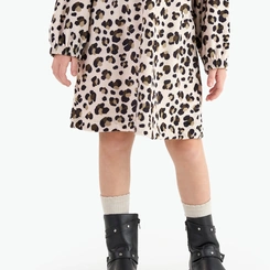 Vestido Infantil Manga Longa Menina Animal Print Oncinha Rovitex