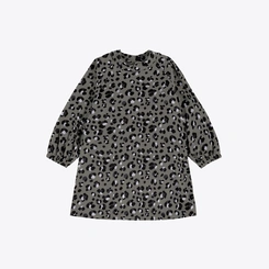 Vestido Infantil Manga Longa Menina Animal Print Oncinha Rovitex