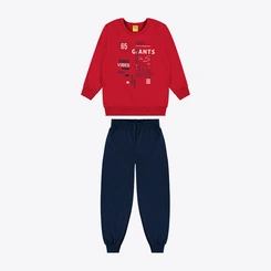 Conjunto Infantil Moletom Menino Manga Longa 2 Peças Rovitex