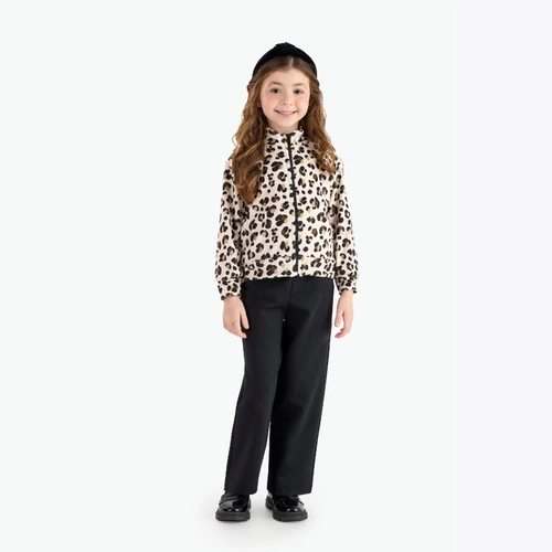 Conjunto Infantil Menina Animal Print Oncinha Manga Longa Rovitex